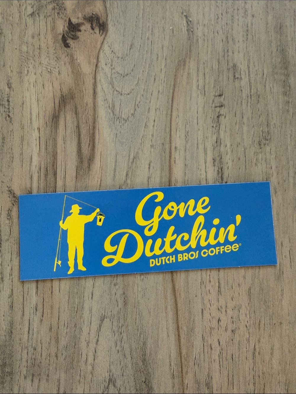 Dutch Bros Blue and Yellow "Gone Dutchin'" Sticker